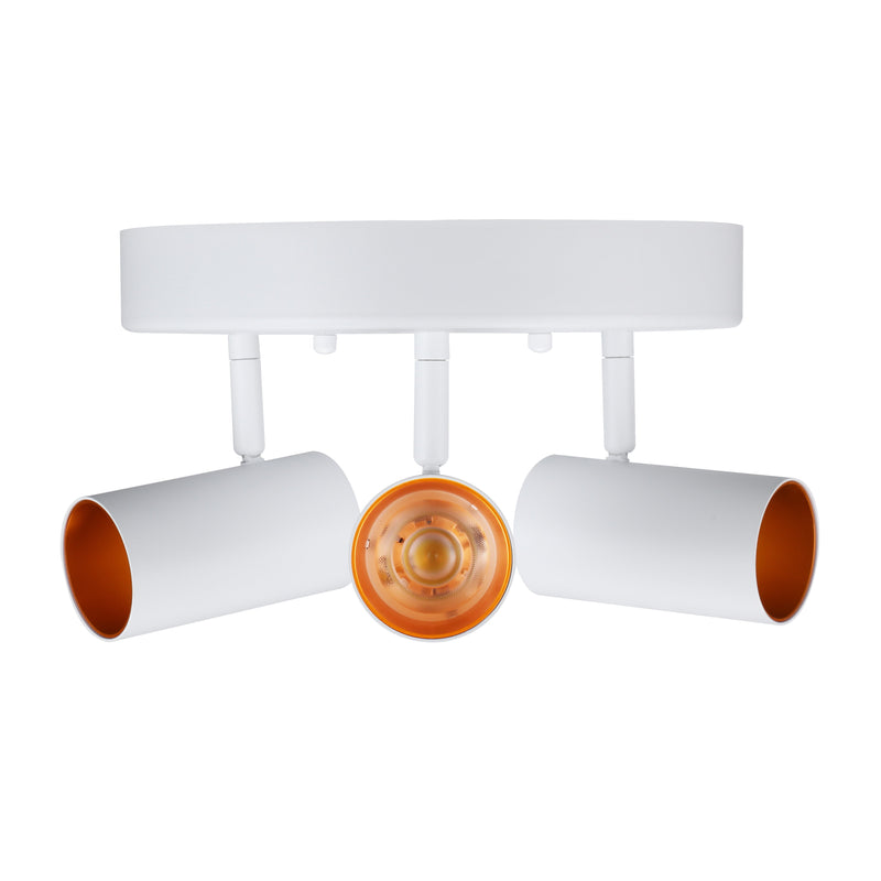 LuminCore 3-Heads LED Ceiling Spot Lights - White- Adjustable CCT