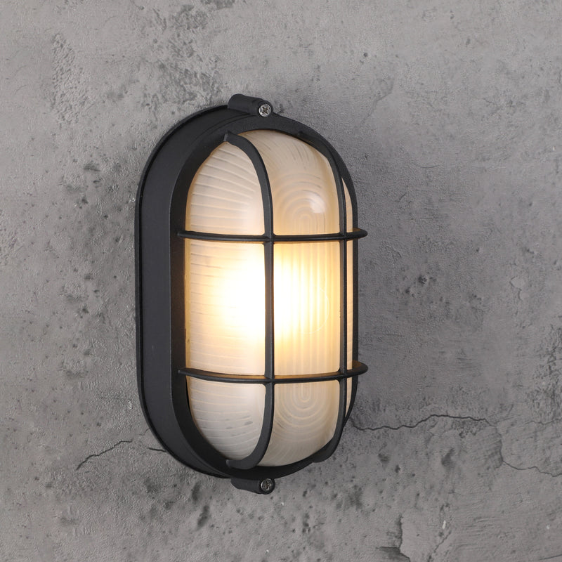 Bulkhead 8.5“ Outdoor Wall Sconce - Black