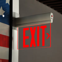LitClear Indoor Exit Sign - Red Letters