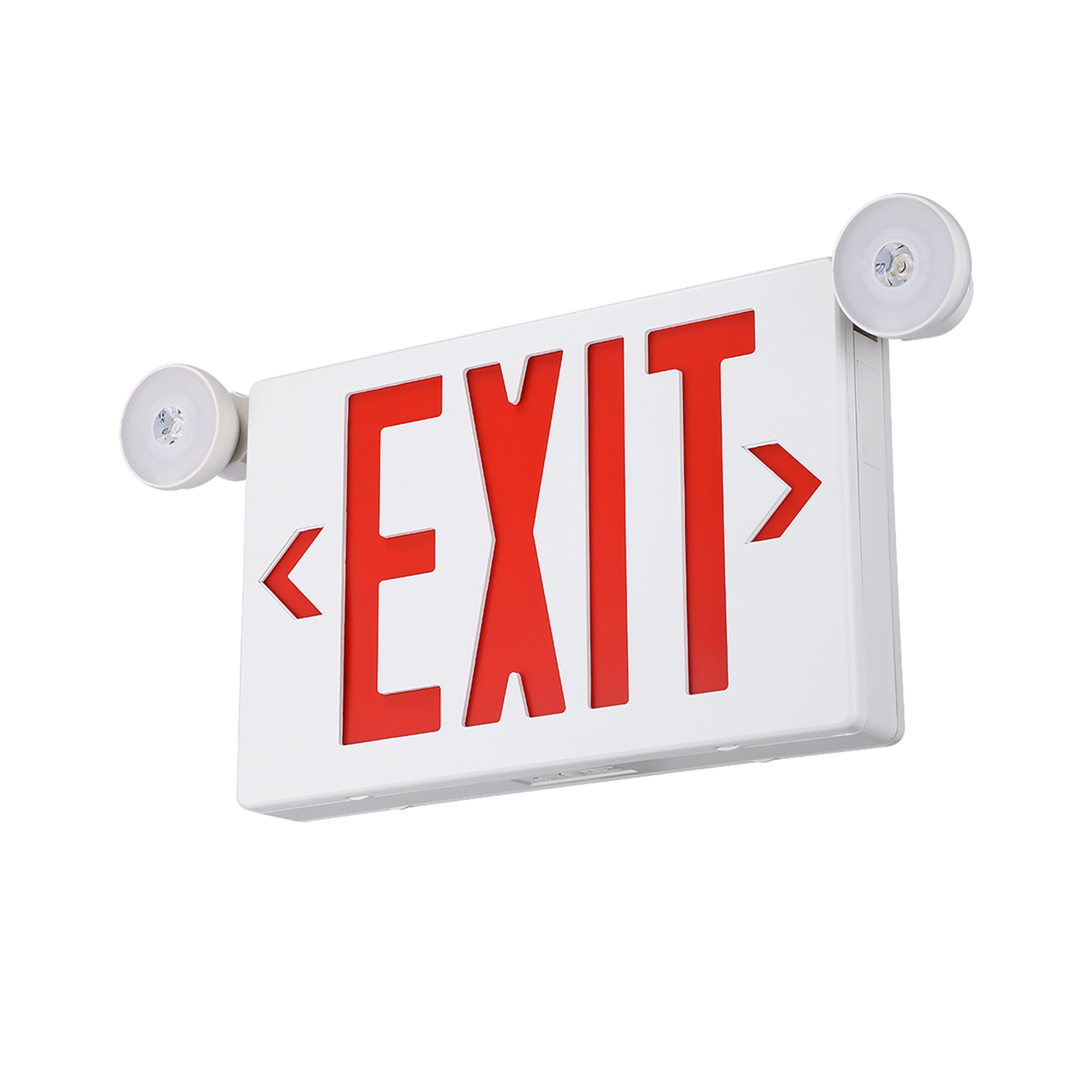 LitWay Indoor Exit Sign with Emergency Light - Red Letters