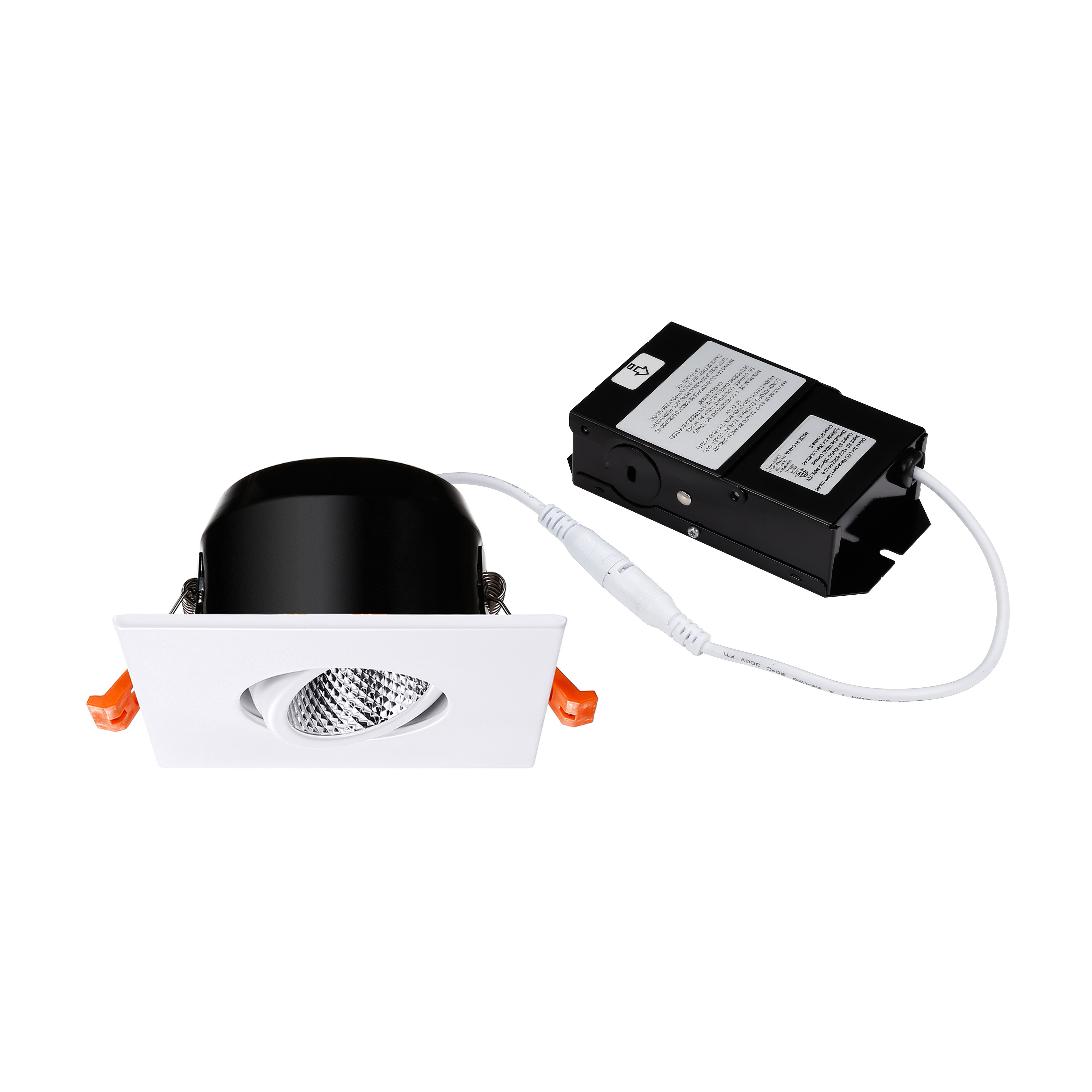 PivotSquare 3" Gimbal LED Recessed Light - White - 7W - Single CCT