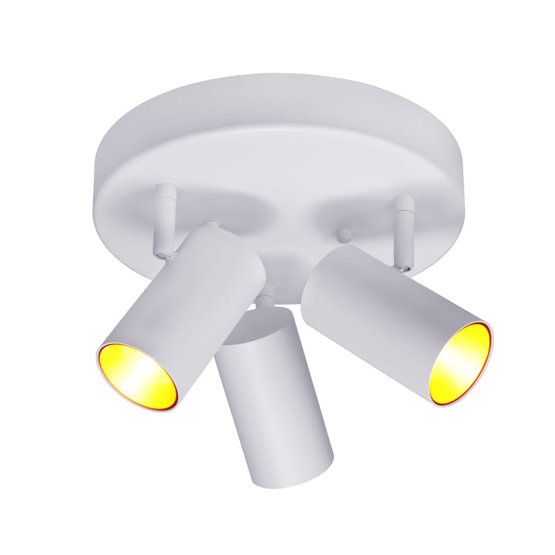 LuminCore 3-Heads LED Ceiling Spot Lights - White- Adjustable CCT