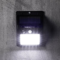 SunGuard Solar Powered Motion Sensor Wall Light - Black - 6500K