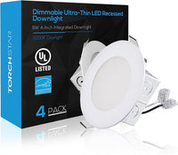 SlimCore 4" Low-profile LED Recessed Light - 9W - Single CCT