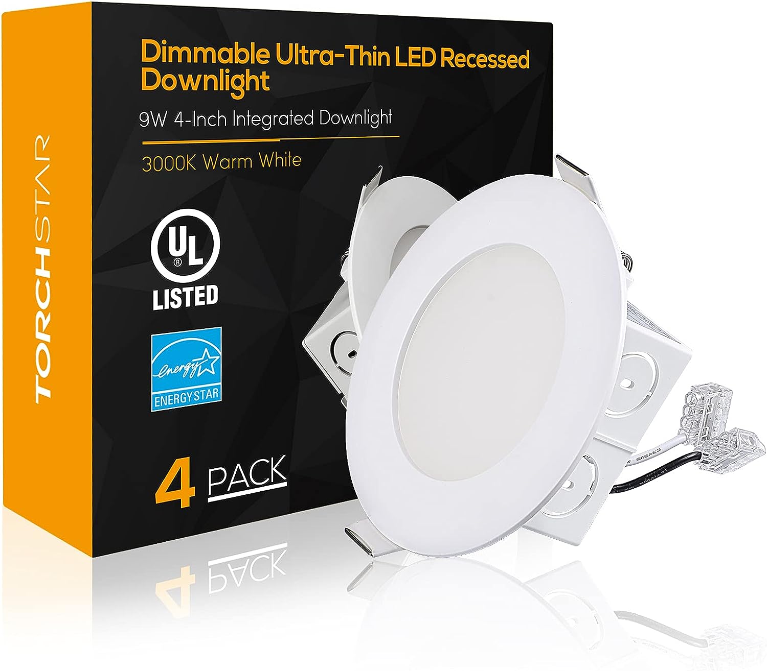SlimCore 4" Low-profile LED Recessed Light - 9W - Single CCT
