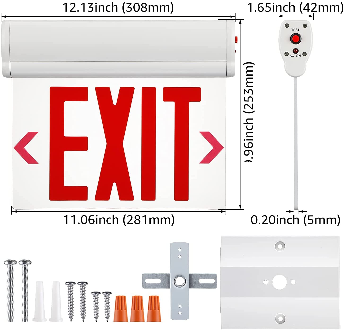 LitClear Indoor Exit Sign - Red Letters – Torchstar Lighting