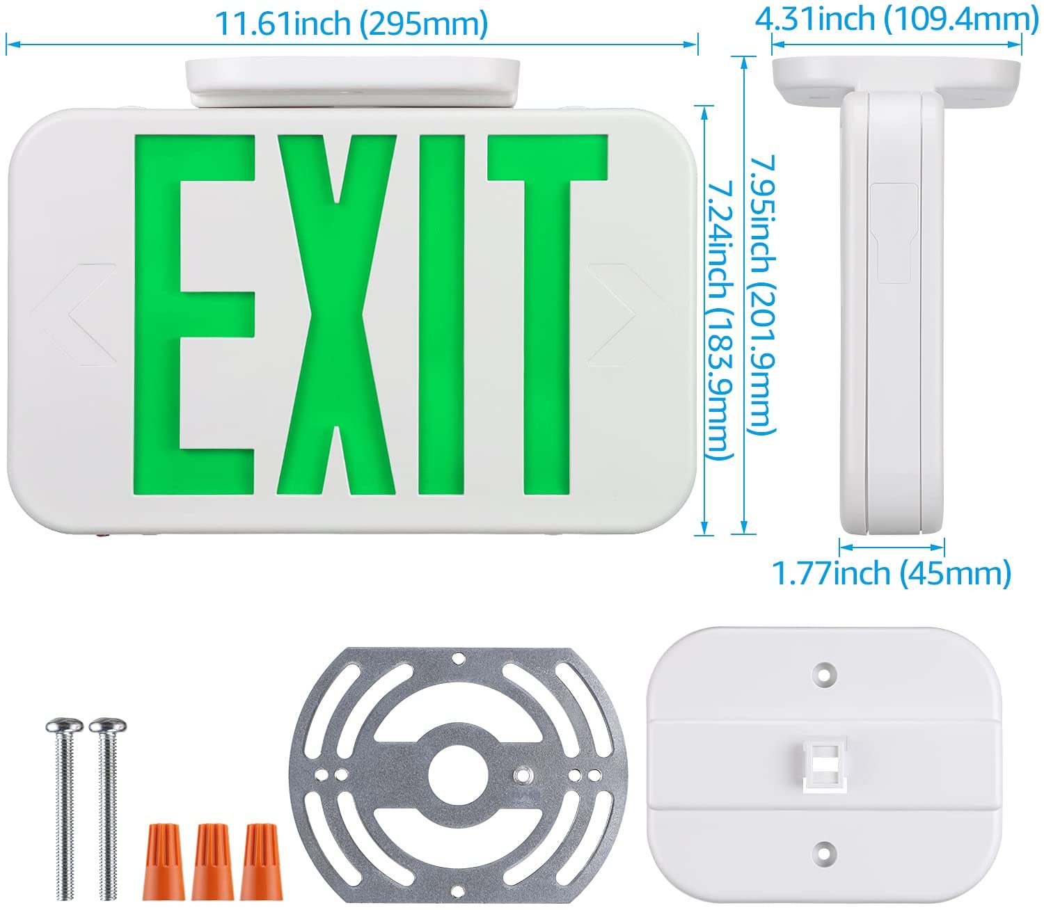 LitSafe Indoor Exit Sign - Green Letters – Torchstar Lighting