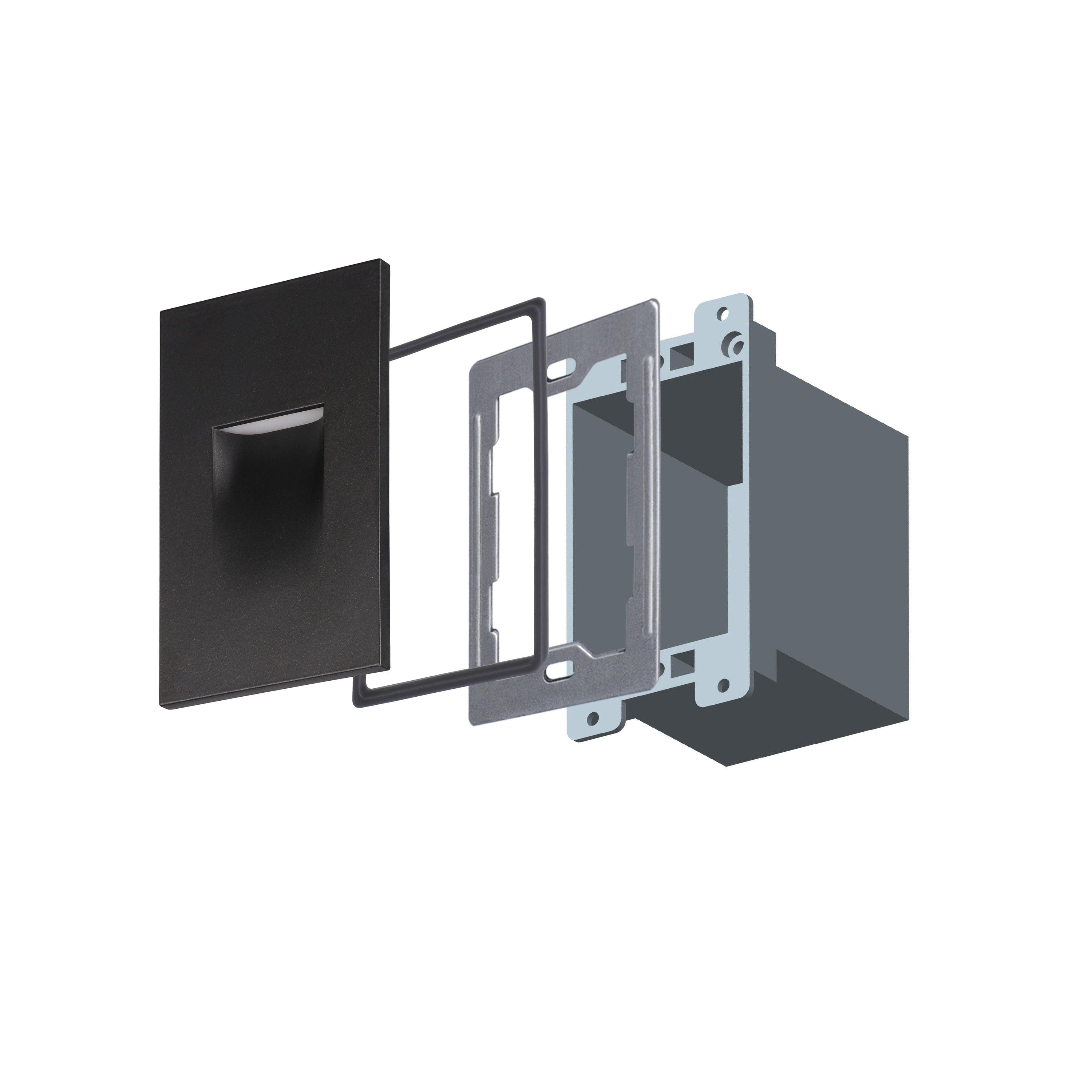 LeonLite® Pro Upright Gradience Step & Deck Light - Black - Adjustable Color Temperature
